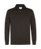 Chocoladebruine trui met halflange zip